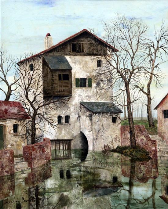 § Josselin Bodley (1893-1974) Basque Mill, 18.25 x 15in.